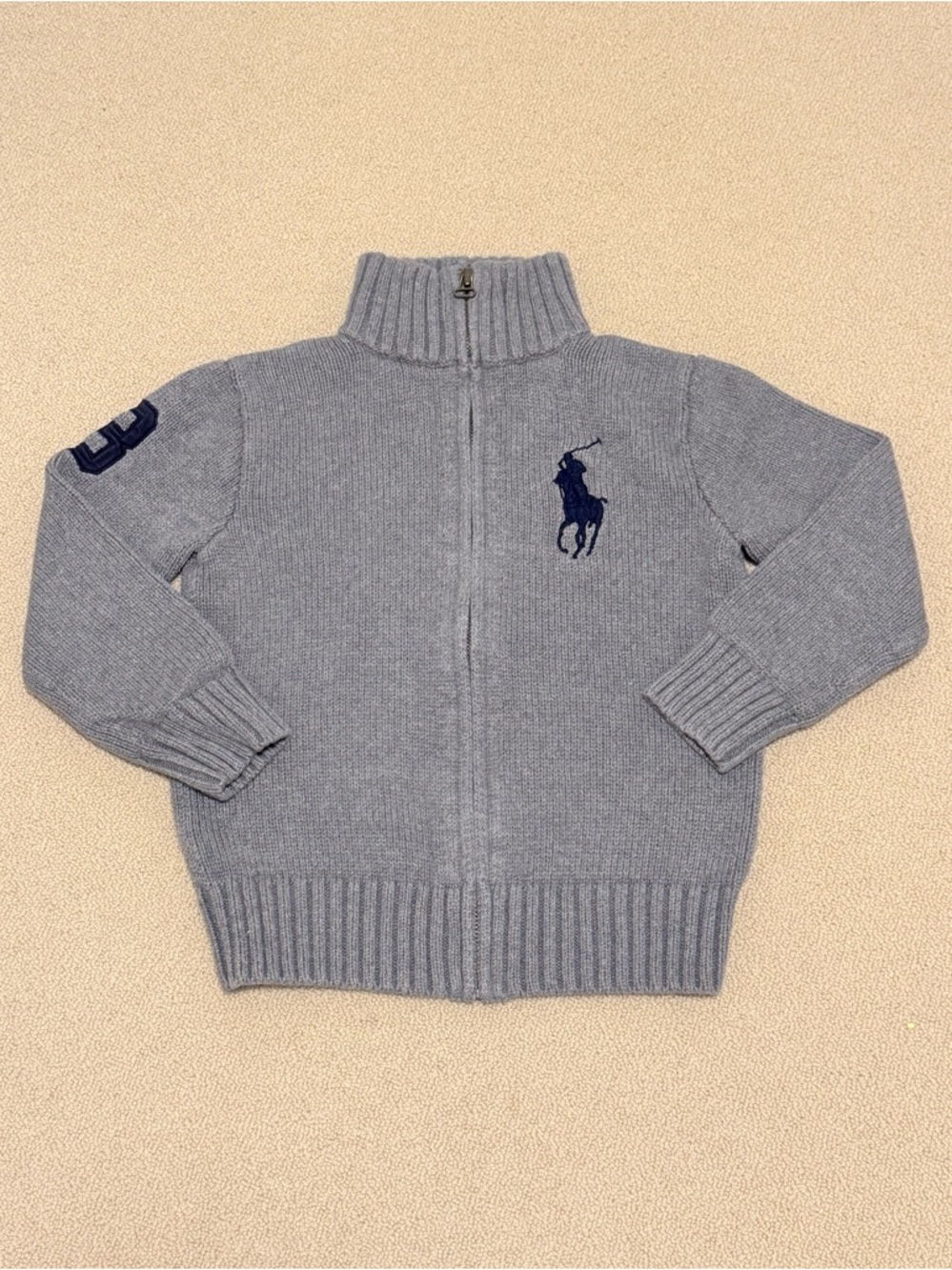 Kids Polo Ralph Lauren Grey Cardigan (Size 6T)